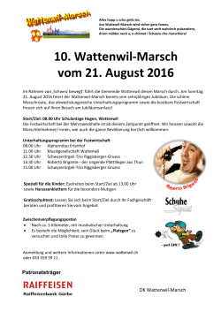 10. Wattenwil-Marsch vom 21. August 2016