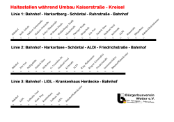 Haltestellen während Umbau Kaiserstraße