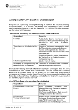 Begriff der Erwerbst&auml;tigkeit - Staatssekretariat f&uuml;r Migration