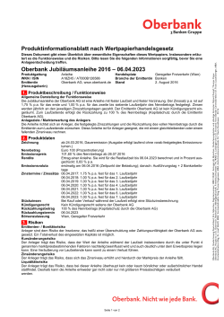 Produktinformationsblatt (PIB)