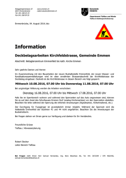 Information - Gemeinde Emmen