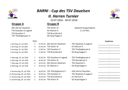 Barni Cup für die 2.Herren... - TSV
