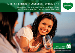 Einladung zum Busreisen Steiermark Workshop in Linz