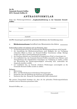 Antragsformular Mietkostenzuschuss - Gemeinde Deutsch