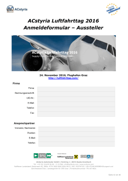 Aussteller-Package 2016 - ACstyria Luftfahrttag 2016