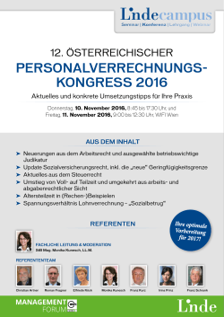 personalverrechnungs- kongress 2016