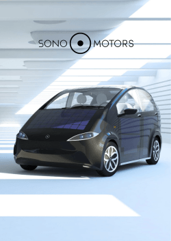 SONO MOTORS präsentiert das Solarauto Sion via Crowdfunding