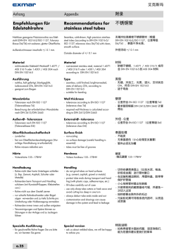 不锈钢管(Recommendations for stainless steel tubes)