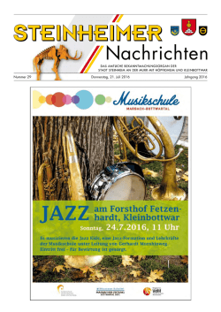 Nummer 29 Donnerstag, 21. Juli 2016 Jahrgang 2016