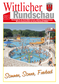 Jahrgang 17 Nummer 29 Sa. 23.07.16