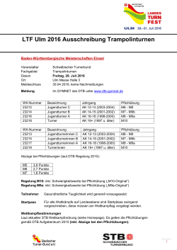 Baden-Württembergische Meisterschaften Einzel