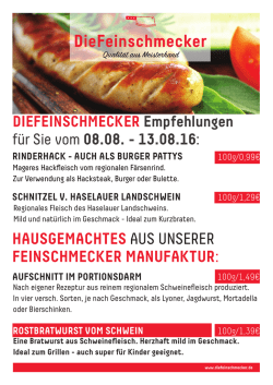 HAUSGEMACHTES AUS UNSERER FEINSCHMECKER