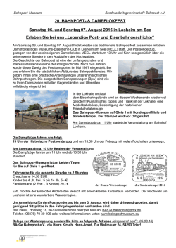 Info Bp-Fest 2016 - Das Bahnpostmuseum
