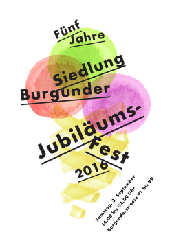 Jubiläums- Fest - Hausverein Burgunder