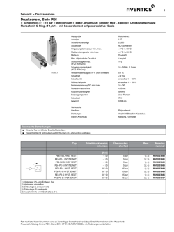 Drucksensor, Serie PE6