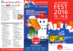 Programmfolder Altstadtfest 2016