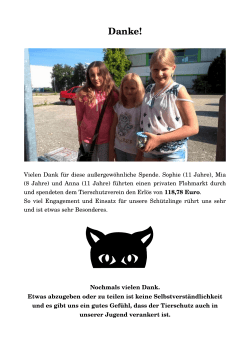 Danke! - Tierschutzverein Kirchheim uT