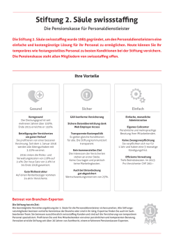 Stiftung 2. Säule swissstaffing