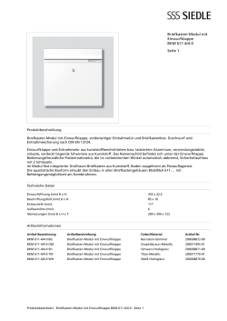 Briefkasten-Modul mit Einwurfklappe BKM 611-4/4-0 Seite 1
