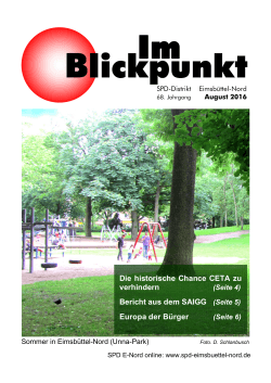 Im Blickpunkt August 2016-online - SPD Eimsbüttel-Nord
