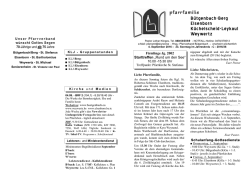 Pfarrbrief 2016 / 36 - Pfarrverband Bütgenbach