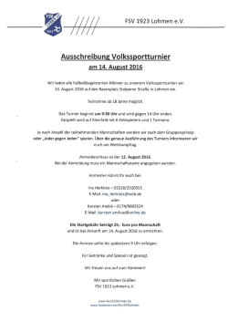 Ausschreibung