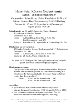 Hans &ndash; Peter K&ouml;pcke Gedenkturnier