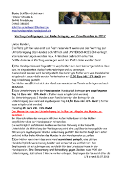 Hundepensionsvertrag AGbs 2017 PDF