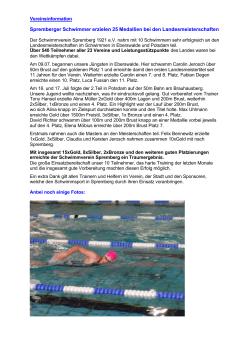 Spremberger Schwimmer erzielen 25 Medallien bei den