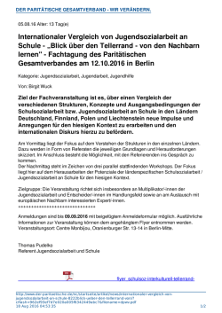 Internationaler Vergleich von Jugendsozialarbeit an Schule