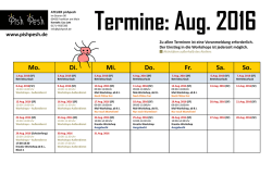 Termine August 2016