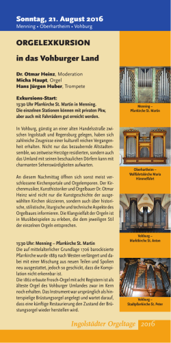 Orgelexkursion - Stadt Vohburg