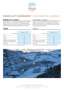 ParkPlatz gebühren Car parking ChargeS - Engelberg