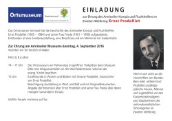 einladung - Ortsmuseum Amriswil