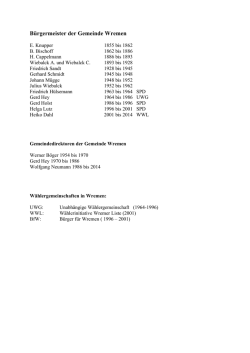 Bürgermeister der Gemeinde Wremen