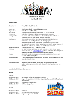 Judosafari - Ostseebad Prerow