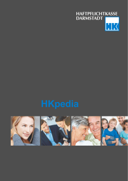 HKpedia - Stand 01.08.2016 - Haftpflichtkasse Darmstadt