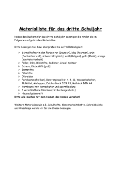 Material Klasse 3 2016 - Lindengrundschule Weroth