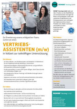 Vertriebs assistenten (m/w)