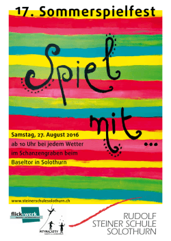Flyer «Spielmit Fest 2016