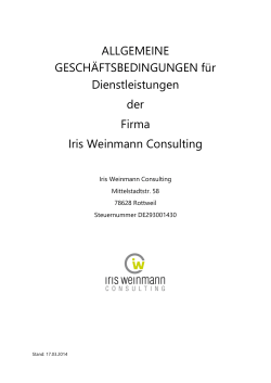 AGB - Iris Weinmann Consulting