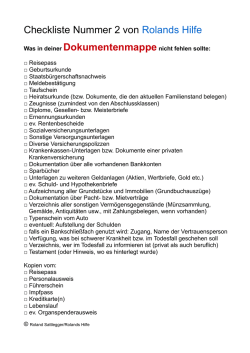 Doku-Mappe - Rolands Hilfe