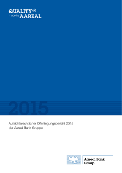 Aufsichtsrechtlicher Offenlegungsbericht 2015 der Aareal Bank