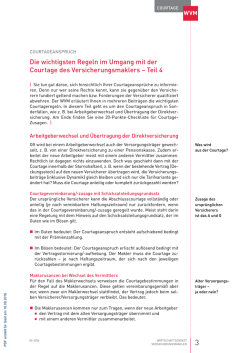 Die wichtigsten regeln im umgang mit der Courtage des