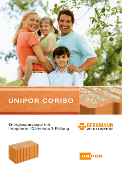 unipor coriso - Bergmann Ziegelwerke GmbH