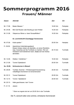 Die TL w&uuml;nscht allen eine sch&ouml;ne, erholsame Sommerzeit