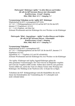 Titelvergabe“ Klubsieger-Agility “ in allen Klassen und Größen