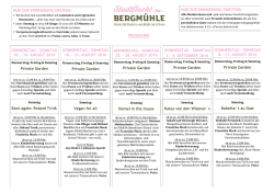 PROGRAMM DONNERSTAG - SONNTAG 10.