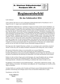 Regimentsbefehl - Bruderschaft Neuenhausen