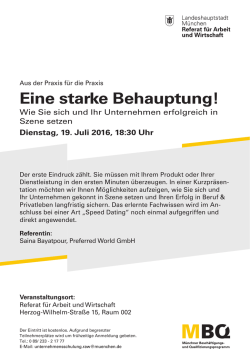 Eine starke Behauptung!